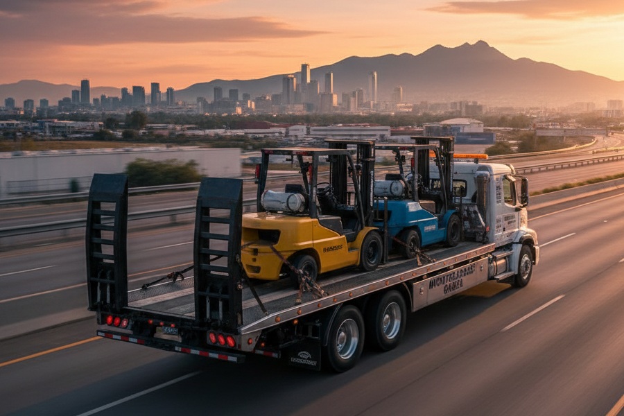 Servicio de grúa y transporte de montacargas a domicilio en Monterrey